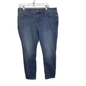 Lauren Conrad LC Skinny Jeans Womens 18S Blue Stretch Denim Mid Rise